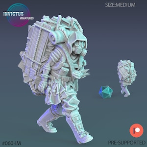 Child of the Wastelands Trader by Invictus Miniatures Great for Cyberpunk, Shadowrun, Starfinder and other Sci-Fi Tabletop Games