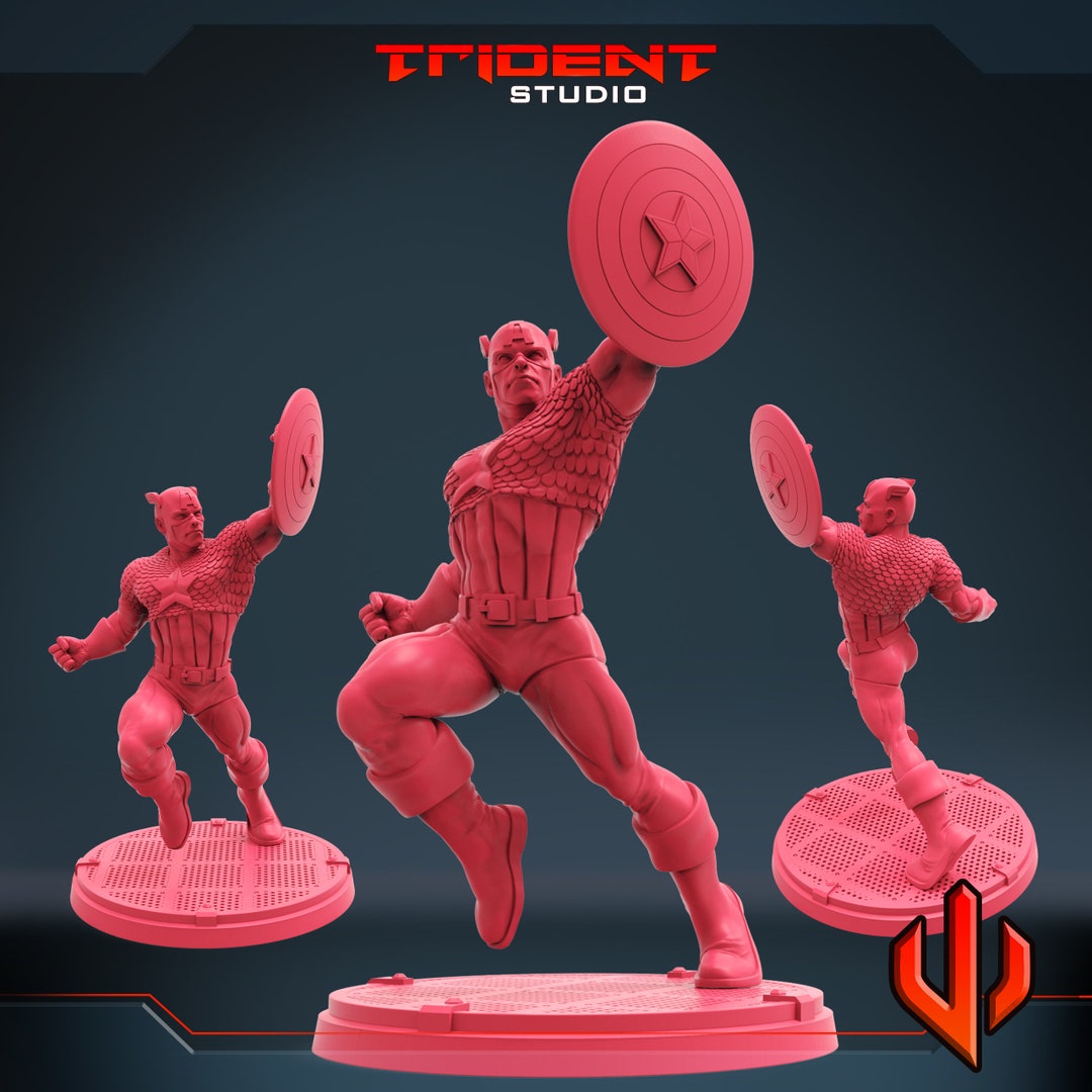 Captain Hero Rotation Captain Hero by Trident Studios Great for Crisis Protocol, Superhero ...
