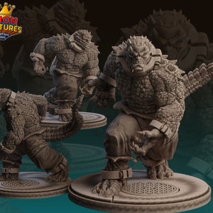 Croc Man by Legion Miniatures Great for Display, Superhero RPGs, and other Tabletop Games