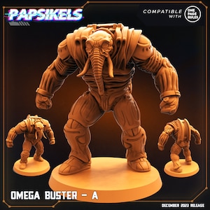 Omega Busters by Papsikels Great for Cyberpunk,Shadowrun, Stargrave,Starfinder and other Scifi Table Top Games