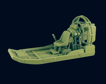 Airboat by EC3D Designs, Great for Cyberpunk,Shadowrun, Stargrave, Starfinder and other Scifi Table Top Games