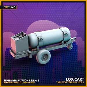 Lox Cart by C27 Miniatures Great for Crisis Protocol, Superhero RPGs, and other Sci-Fi Tabletop Games