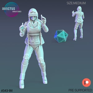 Cyber City Hacker - Cyberpunk City by Invictus Miniatures Great for Cyberpunk,Shadowrun, Starfinder and other Sci-Fi Tabletop Games