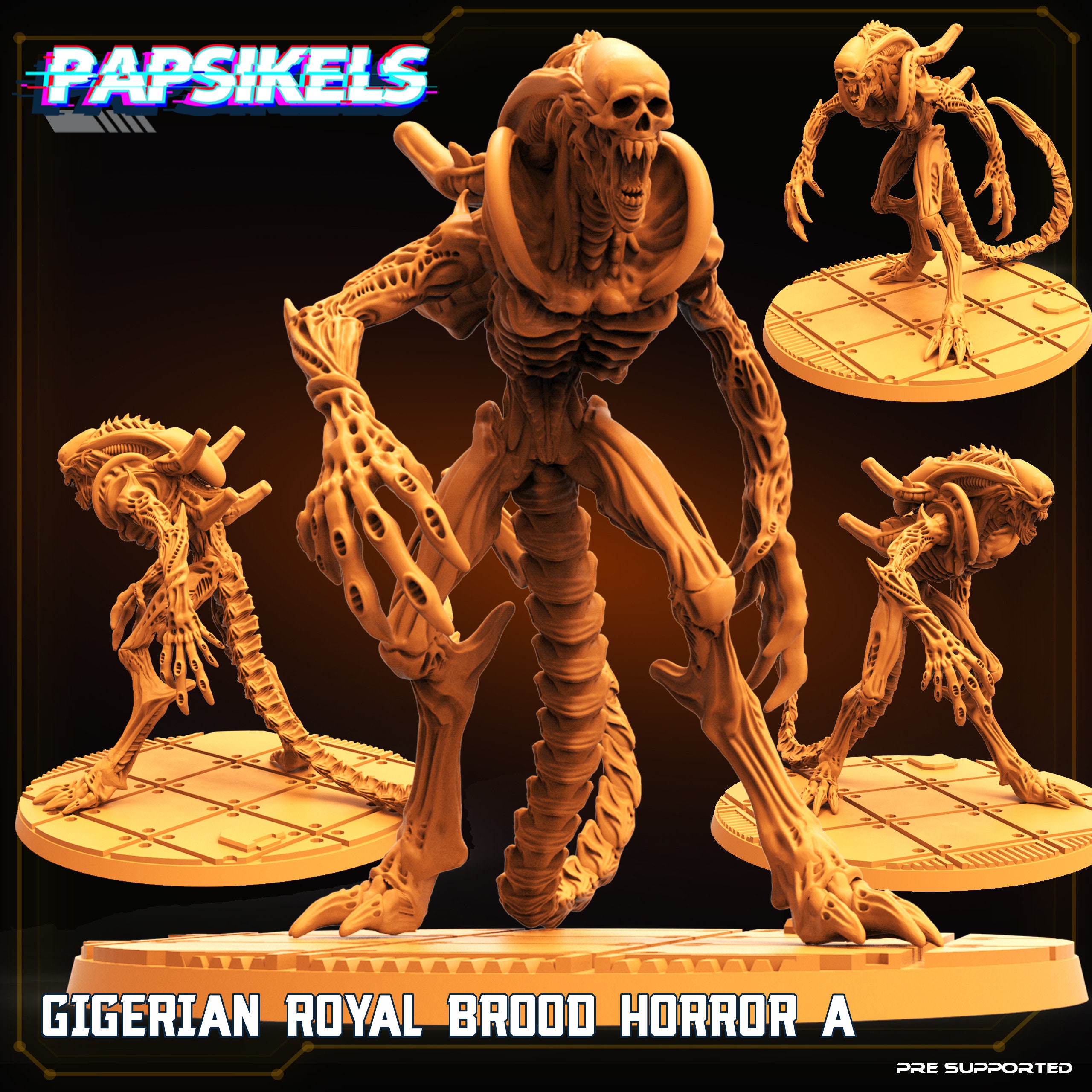 Gigerian Royal Brood Horror A by Papsikels Great for Cyberpunk