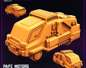 Caminhão utilitário Blade Runner da Papz Motors da Papsikels, ótimo para jogos de mesa Cyberpunk, Shadowrun e outros jogos de ficção científica