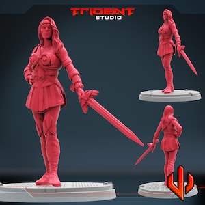 Queen Blade by Trident Studios Great for Crisis Protocol, Superhero RPGs, and other Sci-Fi Tabletop Games