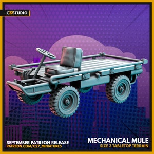 Mechanical Mule by C27 Miniatures Great for Crisis Protocol, Superhero RPGs, and other Sci-Fi Tabletop Games
