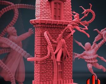 Doc Ock vs Iron Spider de Trident Studios Ideal para exhibición, juegos de rol de superhéroes y otros juegos de mesa de ciencia ficción