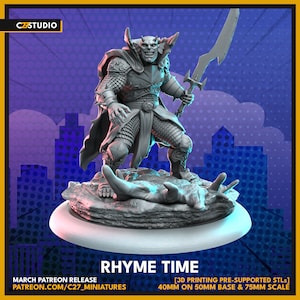 Rhyme Time by C27 Miniatures Great for Crisis Protocol, Superhero RPGs, and other Sci-Fi Tabletop Games