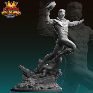 Plus Man by Legion Miniatures Great for Display, Superhero RPGs, and other Tabletop Games