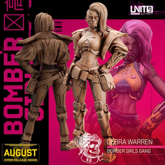 Debra Warren Bomber Girls Gang from Unit Great for Cyberpunk, Human  Interface, Shadowrun, and other Scifi Tabletop Game