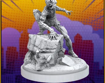 Zombie Spider-man 40mm Scale Miniature | Crisis Protocol Proxy