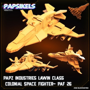 Papz Industries Lawin Class Colonial Space Fighter by Papsikels Great for Shadowrun and other Scifi Tabletop Games (not painted)
