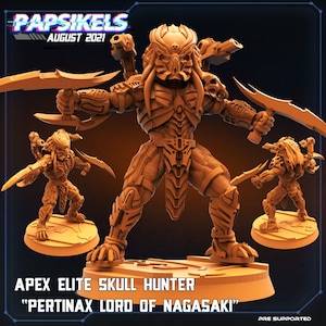 Apex Elite Skull Hunter &quot;Pertinax Lord OF Nagasaki&quot; by Papsikels Great for Cyberpunk, Dark Galaxy the Void, and other Scifi TTG