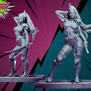 Fanatic 40mm scale on 35mm base by Hardcore Miniatures Great for Display, Superhero RPGs, and other Tabletop Game