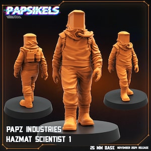 Papz Industries Hazmat Scientist by Papsikels Great for Cyberpunk, Shadowrun, and other Scifi Tabletop Games
