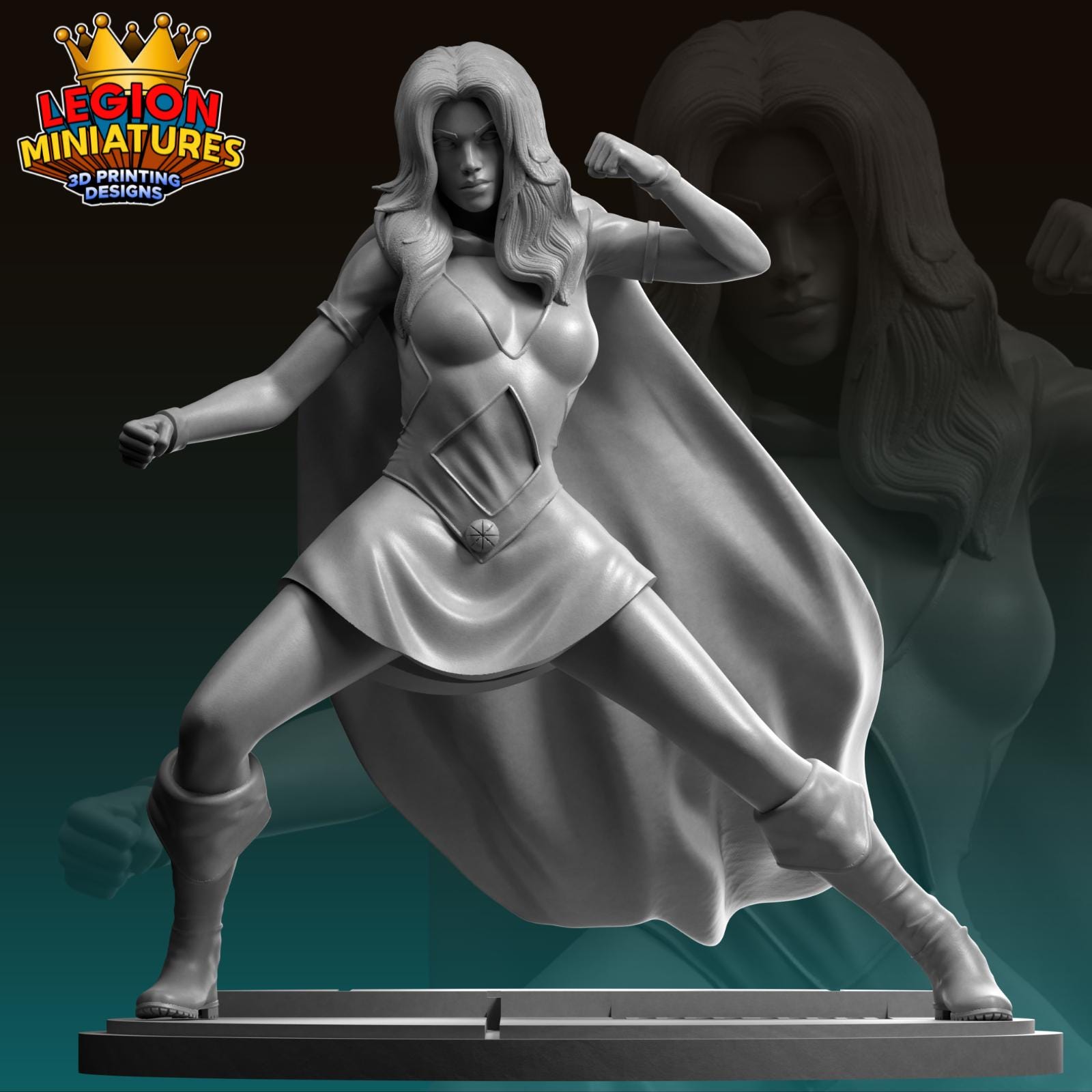 Lady Alien by Legion Miniatures Great for Display, Superhero RPGs, and other Tabletop Games