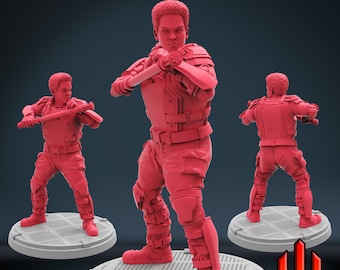 Hour Glass Agent by Trident Studios Great for Crisis Protocol, Superhero RPGs, and other Scifi Tabletop Games
