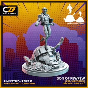 Son of PewPew by C27 Miniatures Great for Crisis Protocol, Superhero RPGs, and other Sci-Fi Tabletop Games