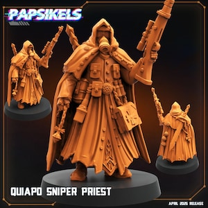 Quiapo Sniper Priest 32mm scale by Papsikels Great for Horror, Shadowrun, and other Tabletop Games