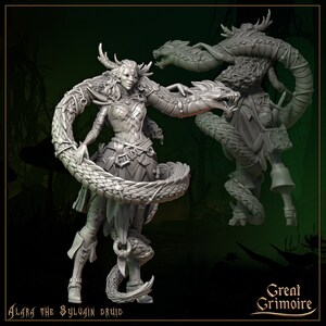 Alara, the Sylvain Druid- Song of the Forest by Great Grimoire Great for most fantasy style games