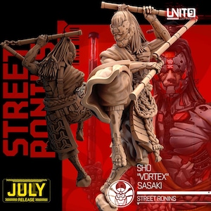 Sho &quot;Vortex&quot; Sasaki - Street Ronins from Unit 9 Great for Cyberpunk, Human Interface, Shadowrun, and other Scifi Tabletop Game