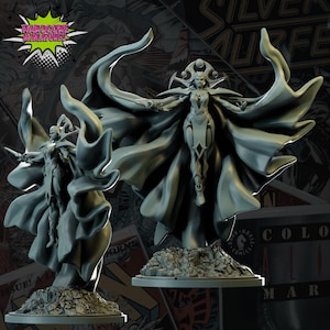 Hell Queen 40mm scale on 50mm base by Hardcore Miniatures Great for Display, Superhero RPGs, and other Tabletop Game