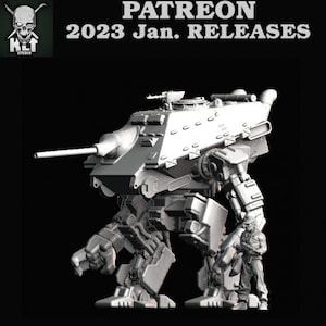 Panzer mech (no Pilot) by KLT Studio Great for Crisis Protocol, Superhero RPGs, and other Scifi Tabletop Games