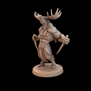 Frontier Minotaurs (Moose) by Dragon Trapper Lodge  Great for Dungeons and Dragons, Pathfinder and other fantasy Table Top Games
