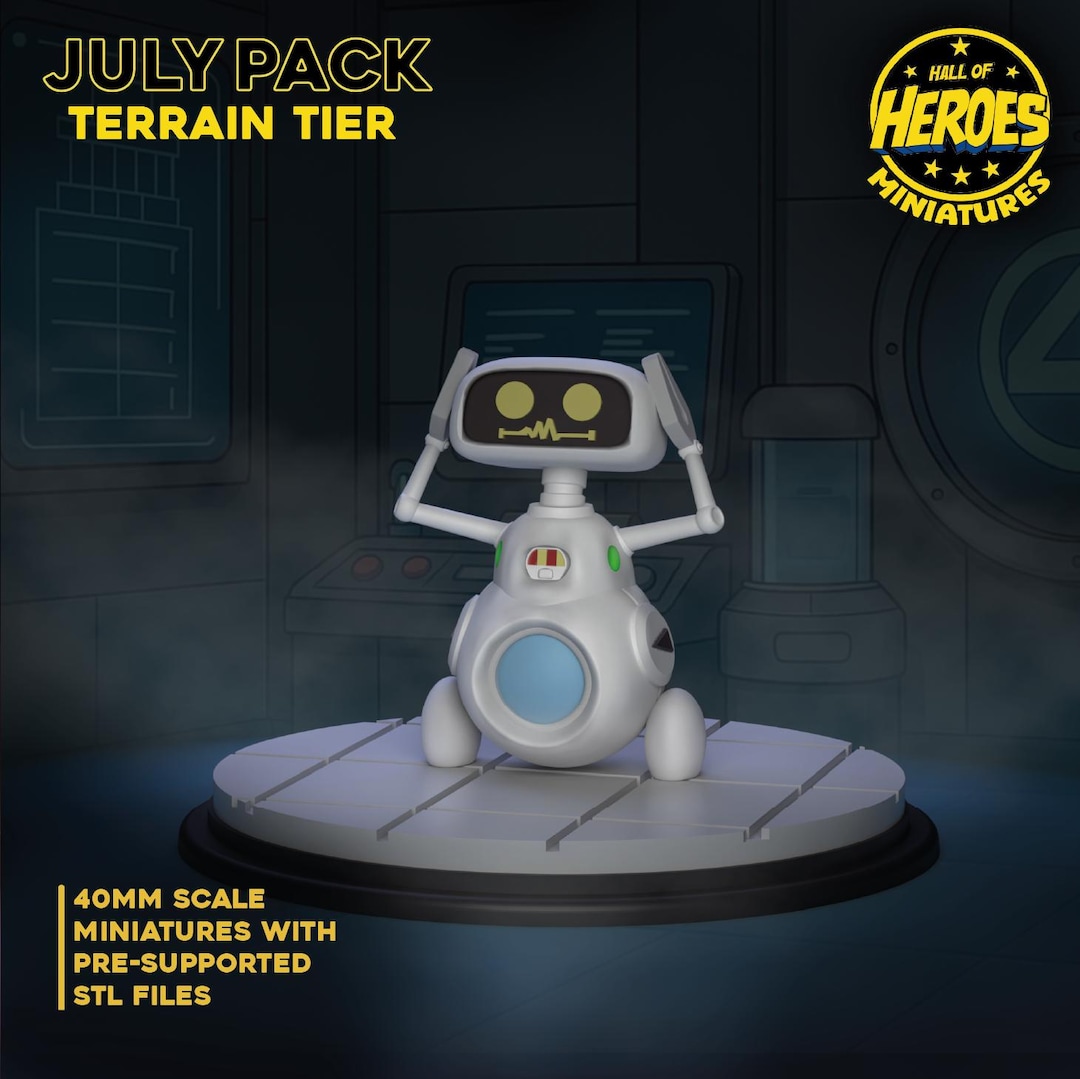 Robot Butler 40mm Scale on 35mm Base by Hall of Heroes Miniatures Great ...