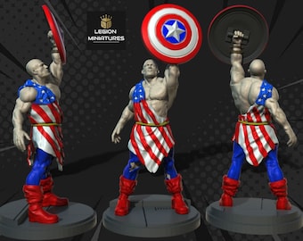 Captain Hero by Legion Miniatures Great for Display, Superhero RPGs, and other Tabletop Games