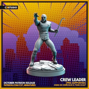 Crew Leader by C27 Miniatures Great for Crisis Protocol, Superhero RPGs, and other Sci-Fi Tabletop Games