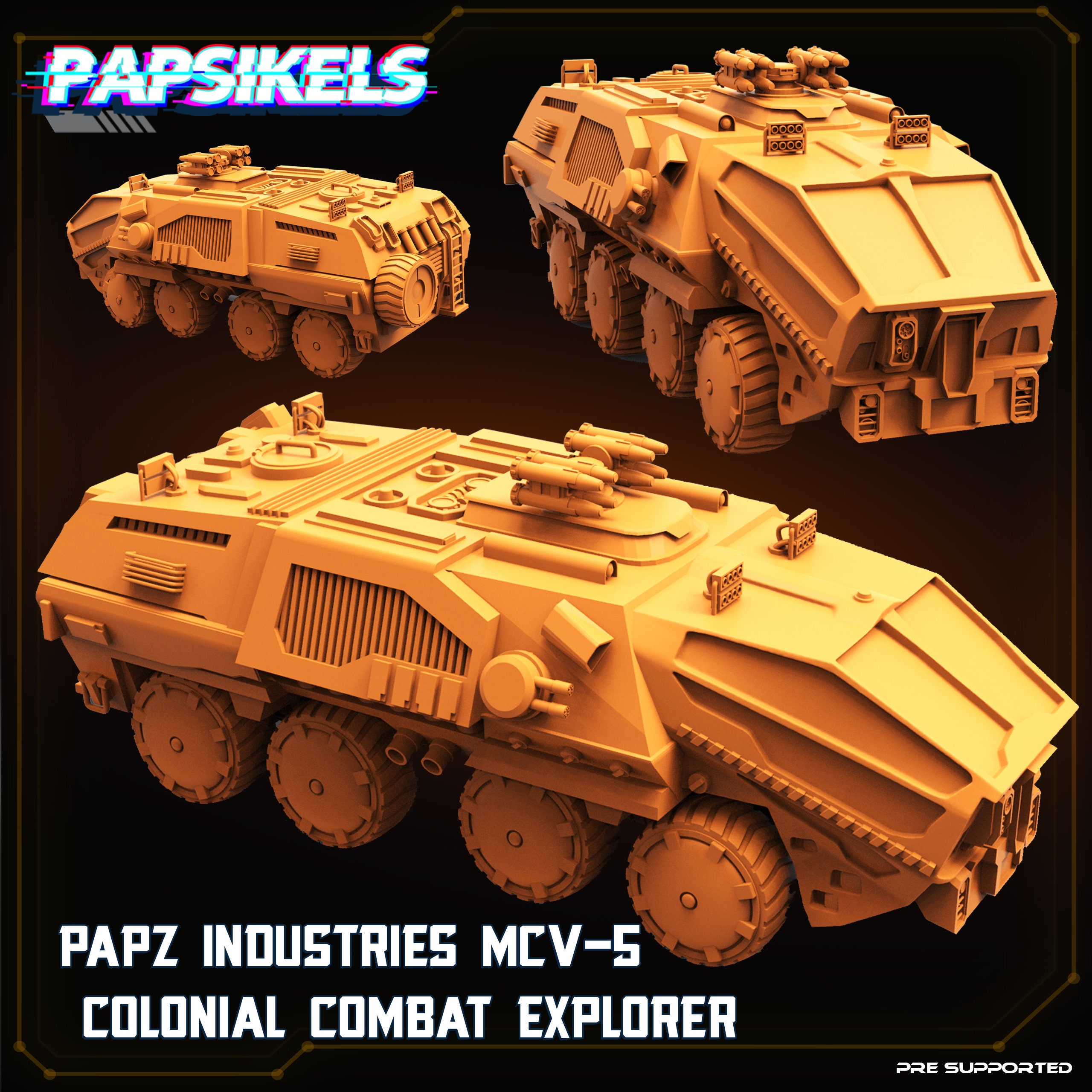 Papz Industries MCV-5 Colonial Combat Explorer by Papsikels Great for Cyberpunk, Shadowrun, and other Scifi Table Top Games