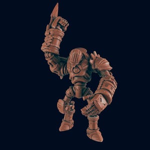 Golem (Steampunk) - Bolts and Brimstone  by EC3D Designs, Great for AD&D,Cyberpunk,Shadowrun,Stargrave, and other Sci-Fi Tabletop Games