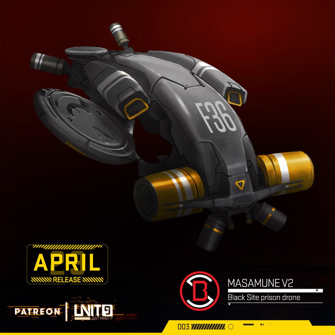 Masamune V2 Black Site Prison Drone From Unit 9 Great for Cyberpunk ...