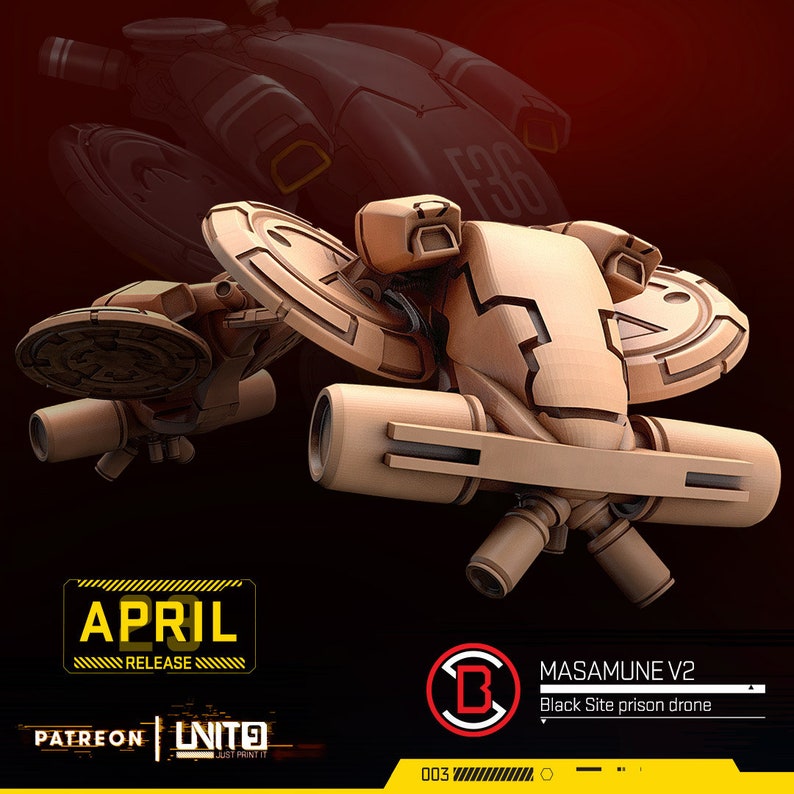 Masamune V2 Black Site Prison Drone From Unit 9 Great for Cyberpunk ...