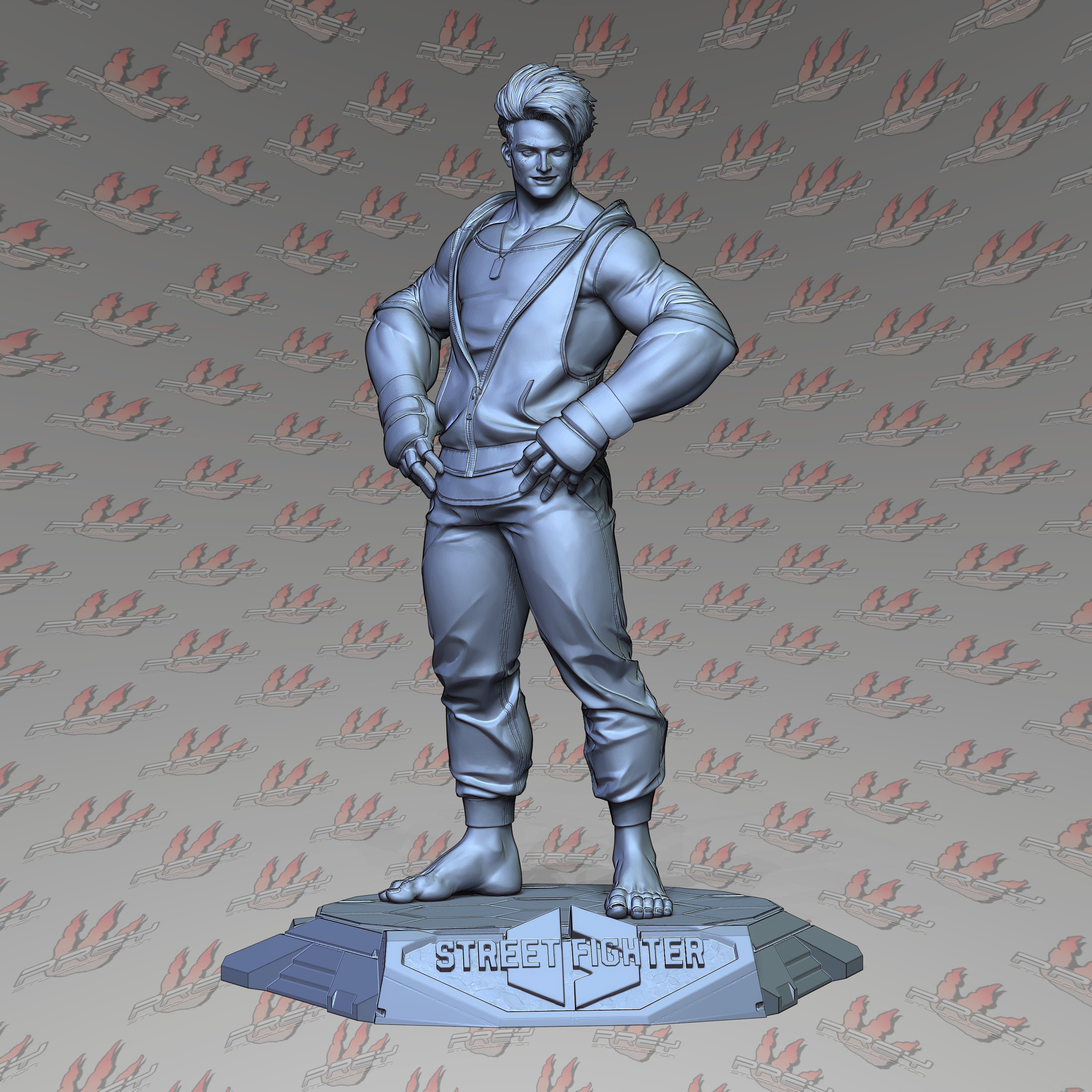 STL file STREET FIGHTER GUILE FIGURE・Model to download and 3D