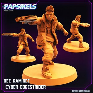 Dee Ramirez - Cyber Edgestrider Edgerunner - 28mm Miniatures