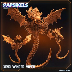 Xeno Winged Viper by Papsikels Great for Cyberpunk,Shadowrun, Stargrave,Starfinder and other Scifi Table Top Games