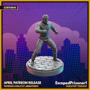 Robbers 40mm on 32mm Base by C27 Miniatures Great for Crisis Protocol, Superhero RPGs, and other Sci-Fi Tabletop Games