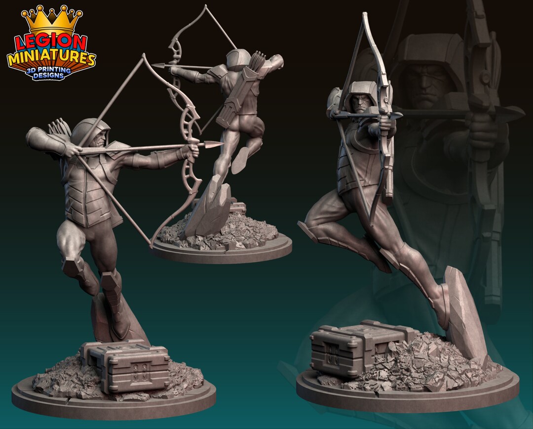 Jade Archer by Legion Miniatures Great for Display, Superhero Rpgs, and