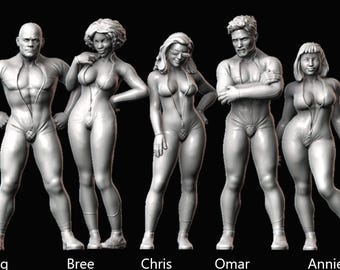 Kink Crew by KLT Studio Great for Crisis Protocol, Superhero RPGs, and other Scifi Tabletop Games
