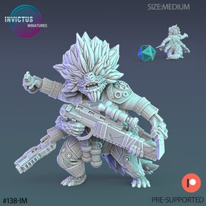 Fluffy Outlaw Stormtrooper - Cosmic Pirates van Invictus Miniatures Ideaal voor cyberpunk, Starfinder en andere sci-fi-tafelspellen