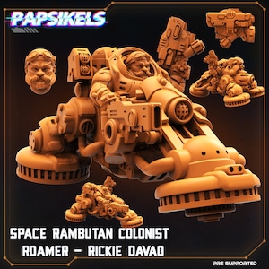 Space Rambutan Colonist Roamer - Rickie Davad by Papsikels Great for Cyberpunk, Shadowrun, Stargrave, and other Scifi Tabletop Games