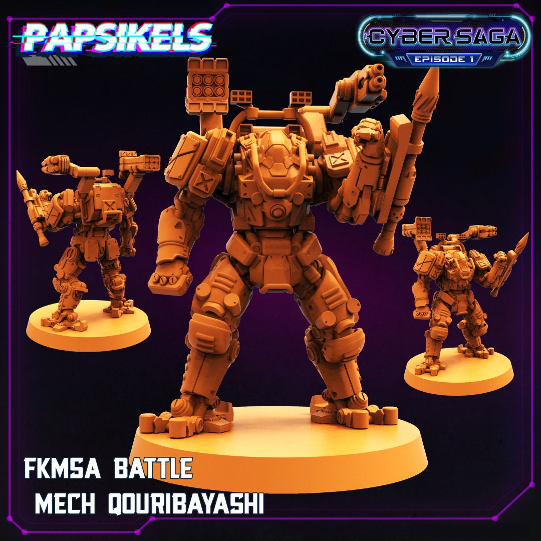 Shadowrun Mech FKMSA Battle Mech Qouribayashi by Papsikels Great for Cyberpunk ...