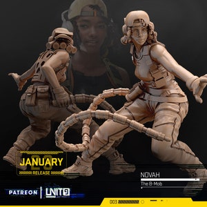 Novah The B-Mob from Unit 9 Great for Cyberpunk, Human Interface, Shadowrun, Stargrave, and other Scifi Tabletop Games