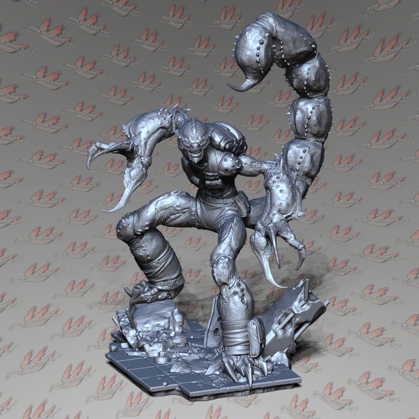 Scorpion man from PREY stl COLLECTION available in three sizes:32mm, 75mm, and 1/10 scale