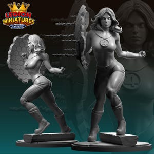 Transparent Lady 40mm scale on 35mm base by Legion Miniatures Great for Display, Superhero RPGs, and other Tabletop Games