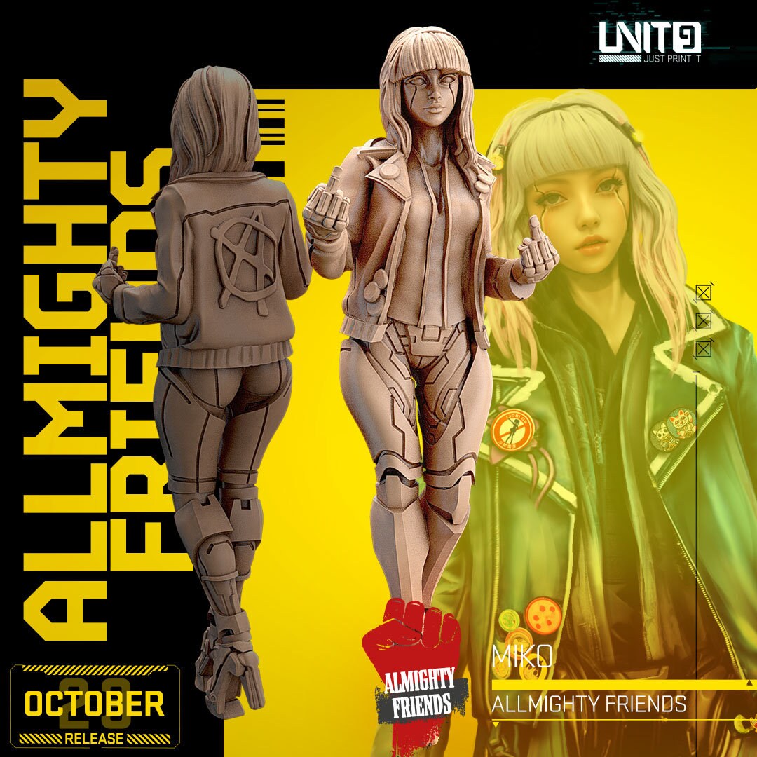 Miko - All Mighty Friends From Unit 9 Great for Cyberpunk, Human