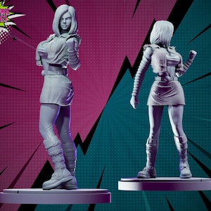 Lady Fighter by Hardcore Miniatures Great for Display, SuperHero RPGs, and other Tabletop Game